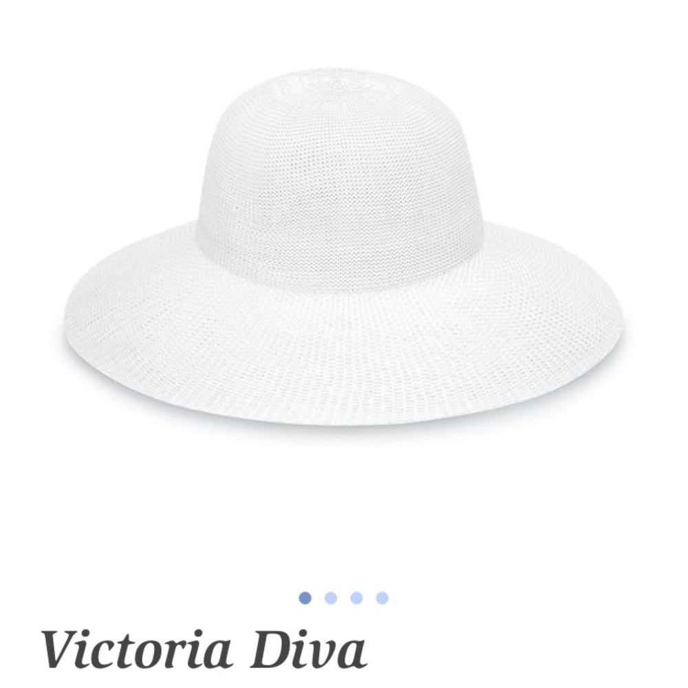 White packable foldable wide brim sun hat